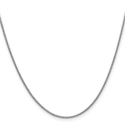 14K Weißgold 1.6mm Rund Ankerkette Halskette