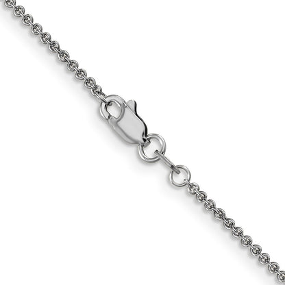 14K Weißgold 1.6mm Rund Ankerkette Halskette