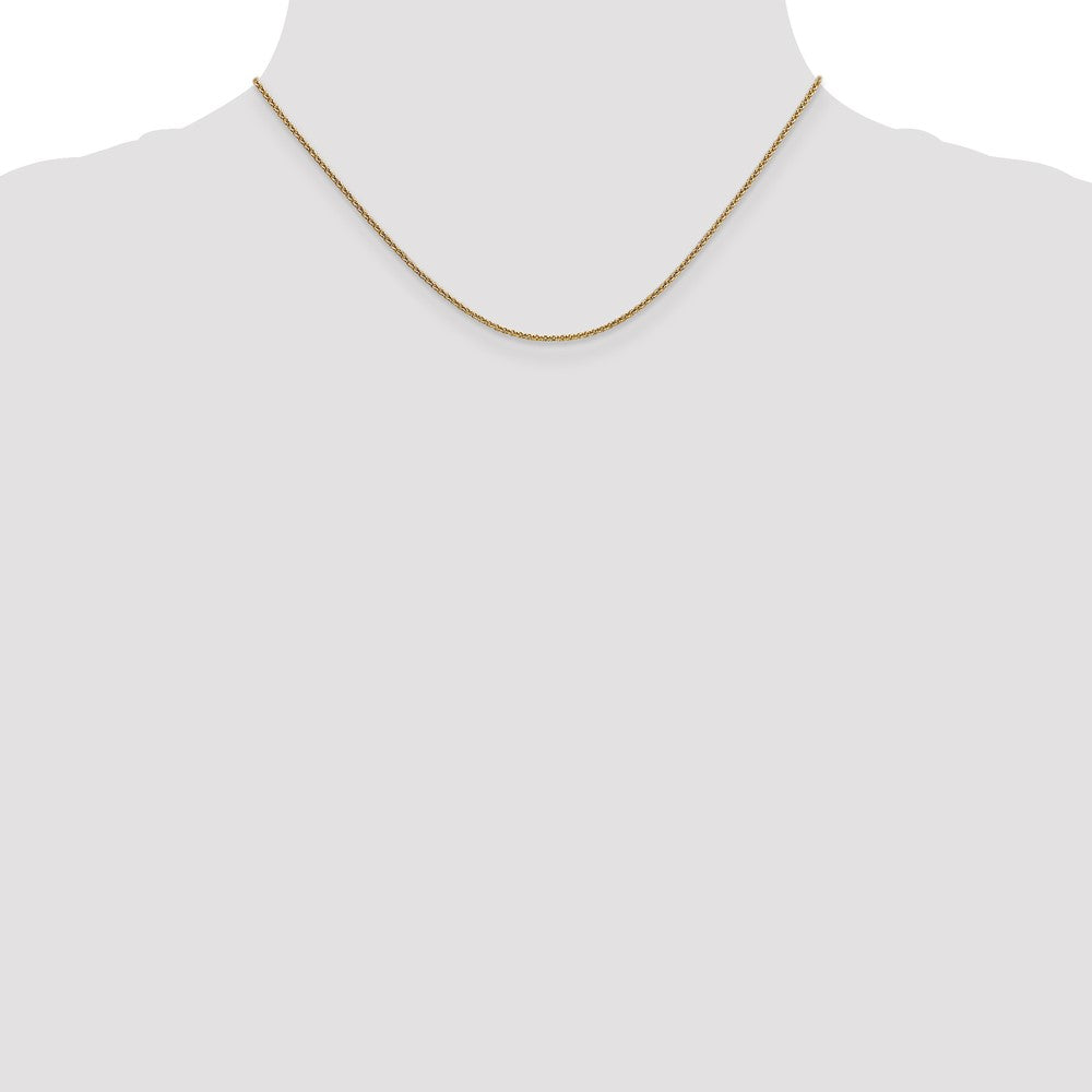 14K 1.6mm Rund Ankerkette Halskette