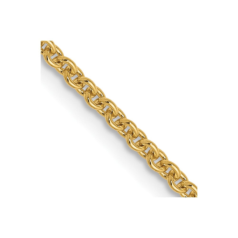 14K 1.6mm Rund Ankerkette Halskette