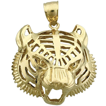 14K Gold Tigerkopf-Anhänger