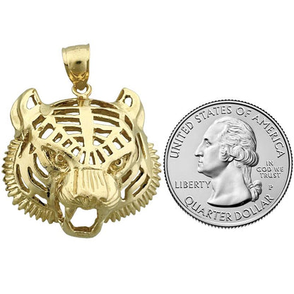 14K Gold Tigerkopf-Anhänger