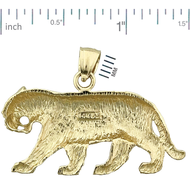 585 Gold 38 mm Tiger-Anhänger