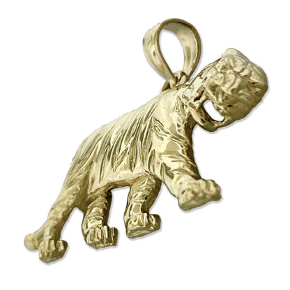 585 Gold 38 mm Tiger-Anhänger