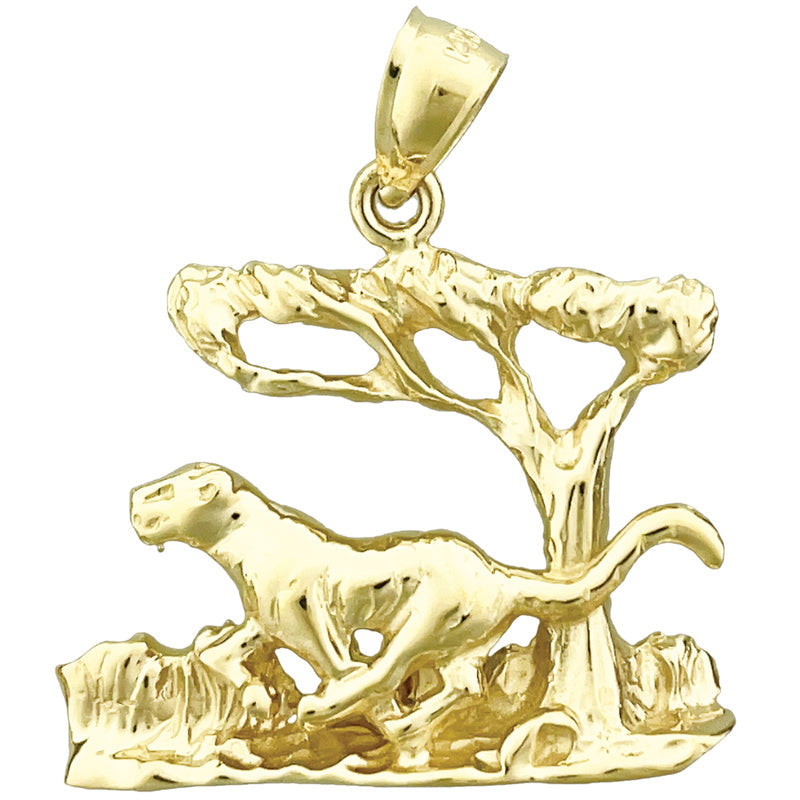 14K Gold Jaguar-Anhänger