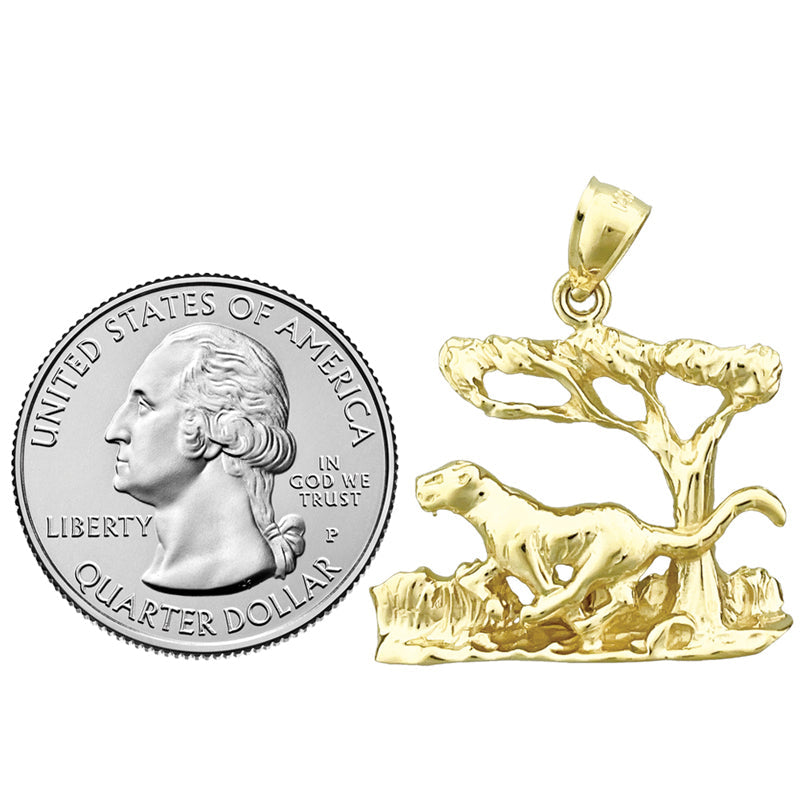 14K Gold Jaguar-Anhänger