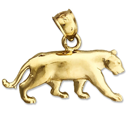 14K Gold Berglöwe-Puma-Anhänger