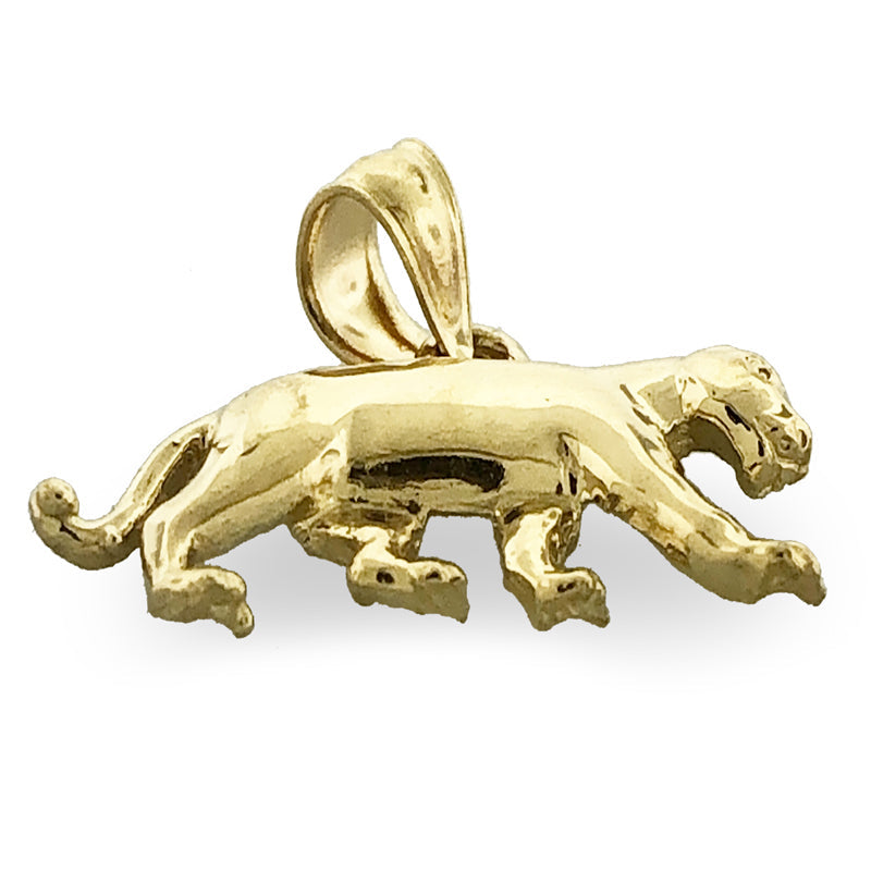 14K Gold Berglöwe-Puma-Anhänger
