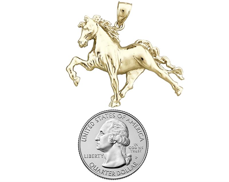 14K Gold Anhänger Pferd/Hengst