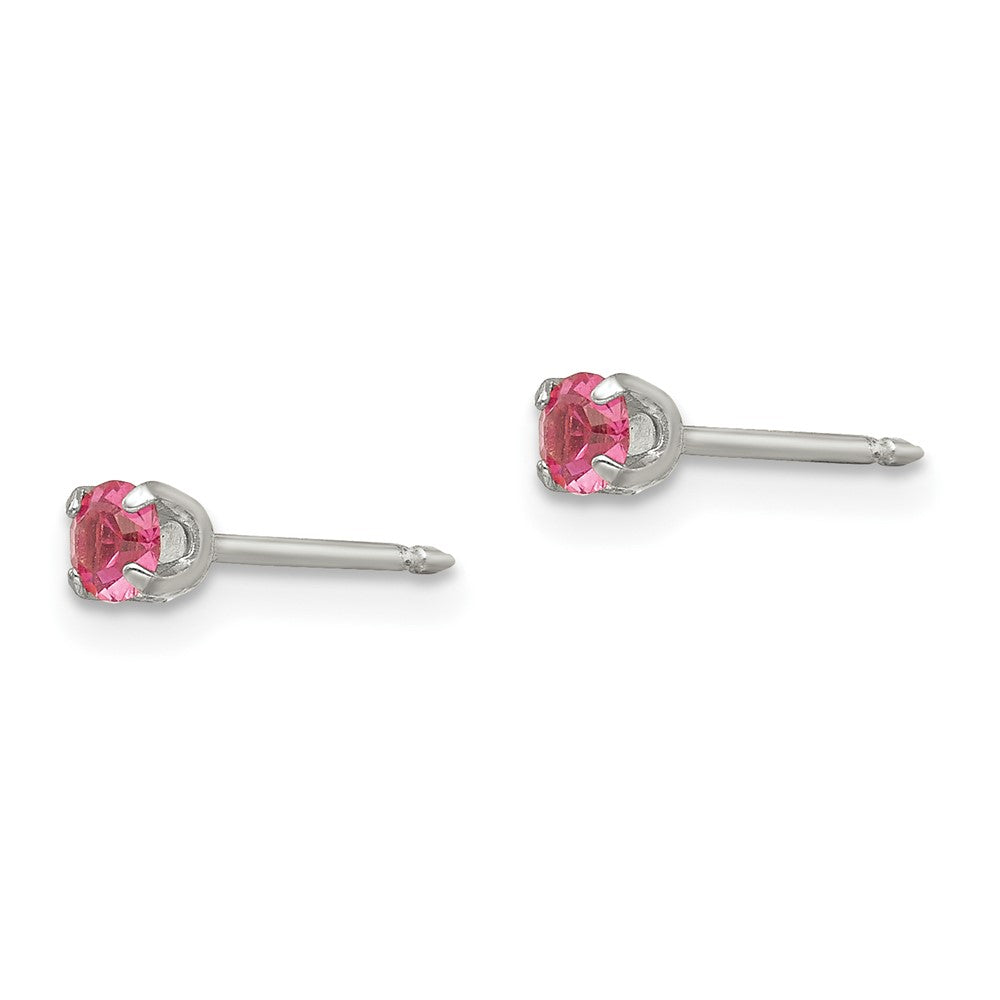 Edelstahl Inverness 3mm Rose Kristall Ohrringe