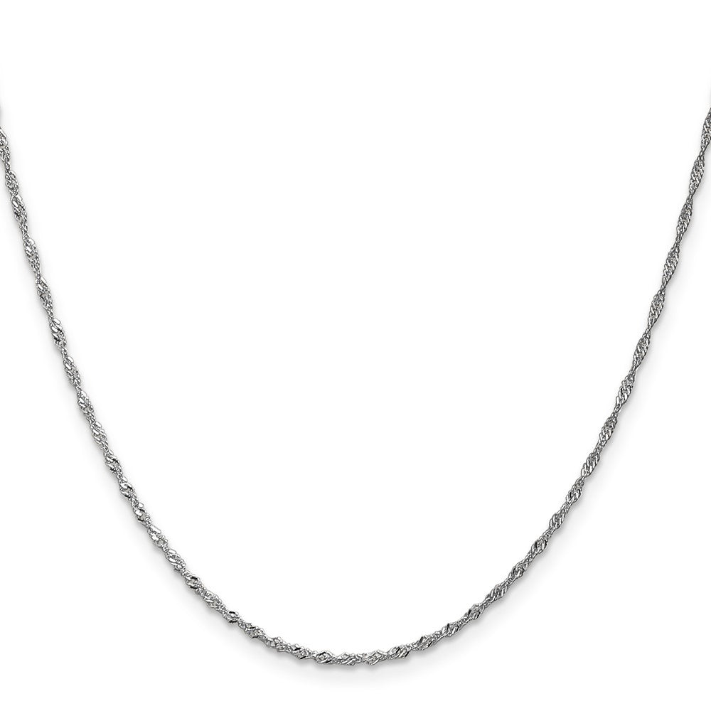 14K Weißgold 1.3mm Singapurkette Halskette