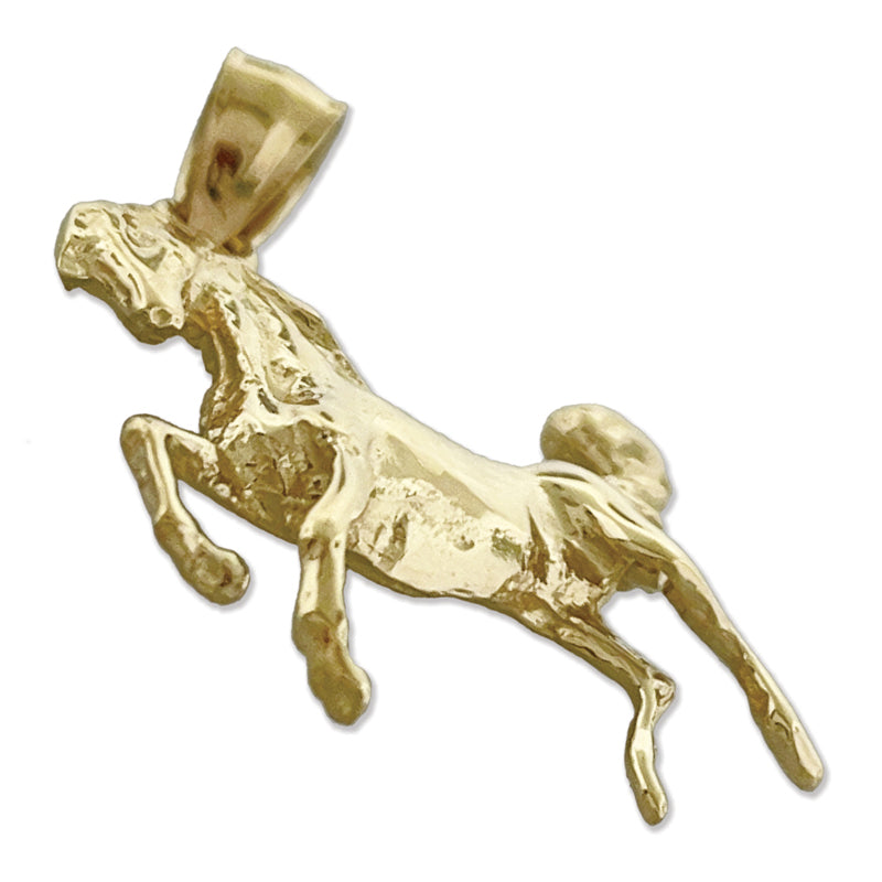 14K Gold Pferd Anhänger, 20 mm