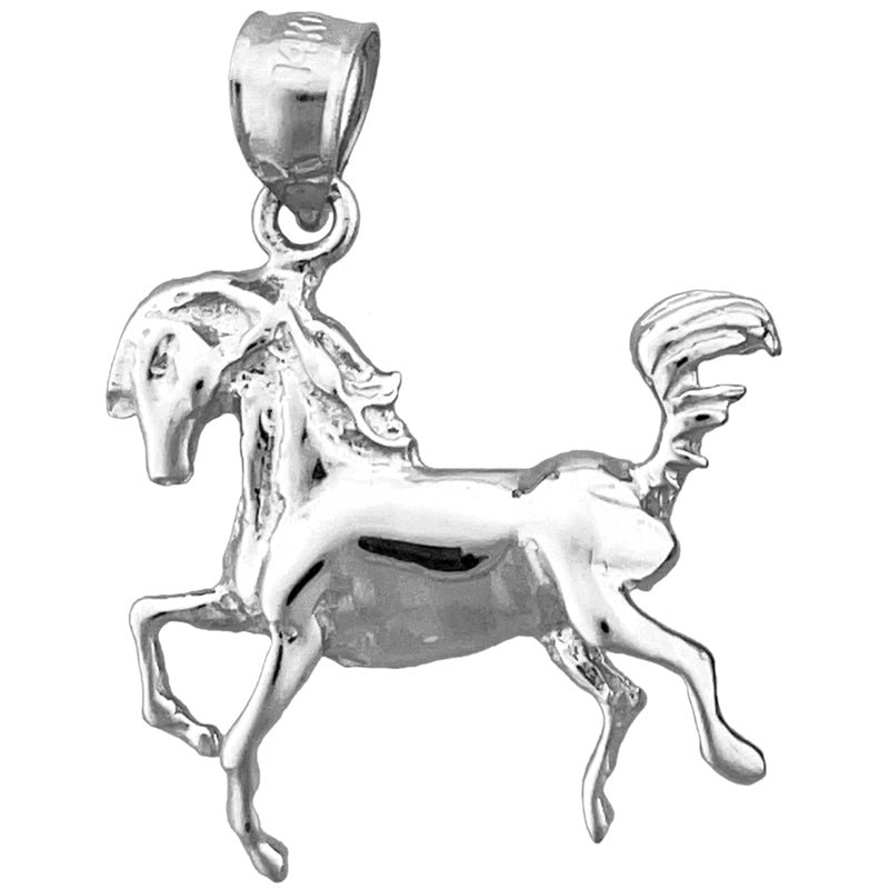 14K Gold Pferd Anhänger, 20 mm