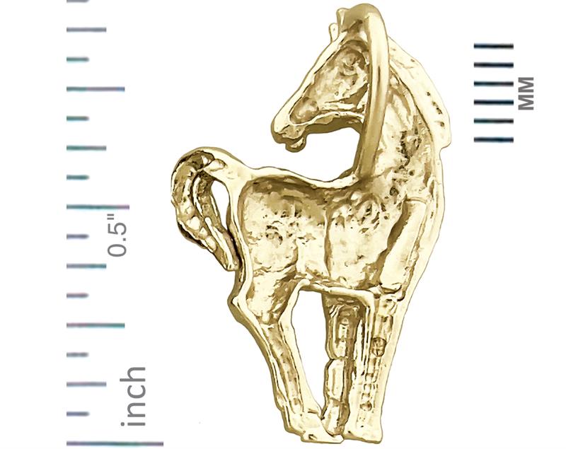 14K Gold Pony Gleitanhänger