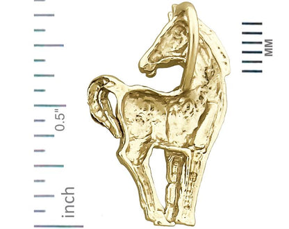 14K Gold Pony Gleitanhänger