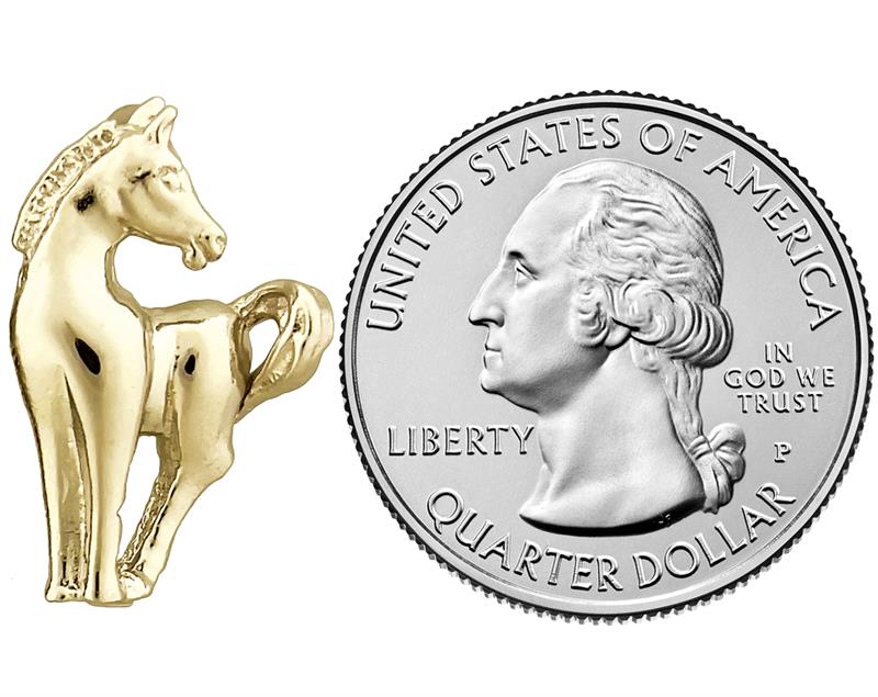 14K Gold Pony Gleitanhänger