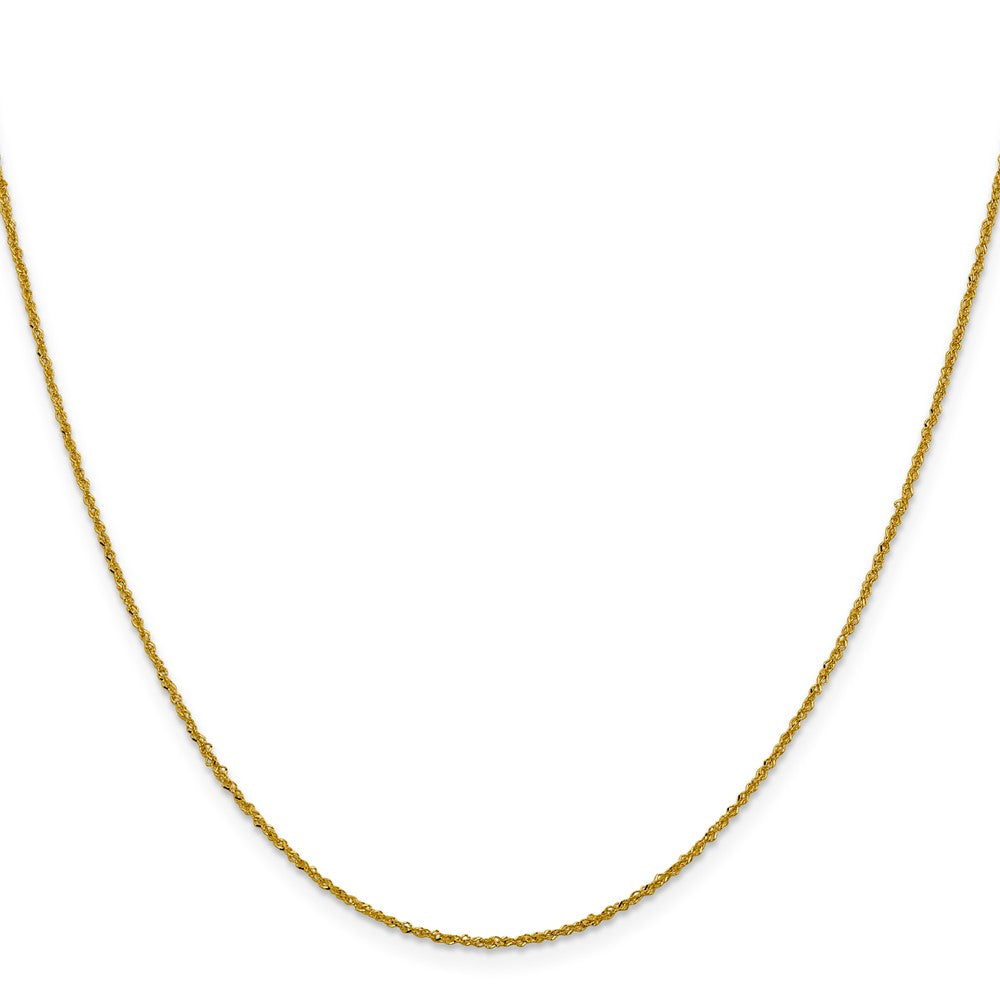 14K 1mm Sparkle Singapurkette Halskette