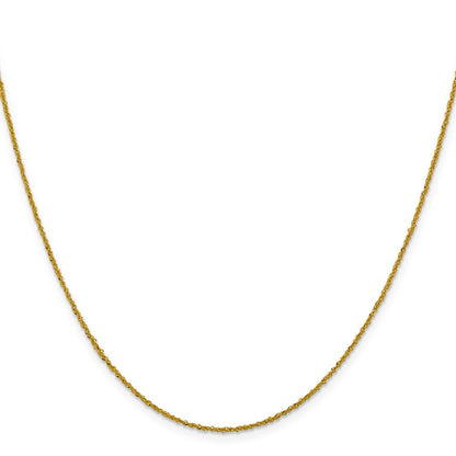 14K 1mm Sparkle Singapurkette Halskette