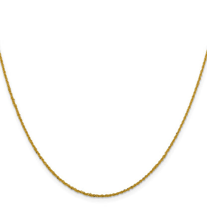 14K 1.3mm Sparkle Singapurkette Halskette