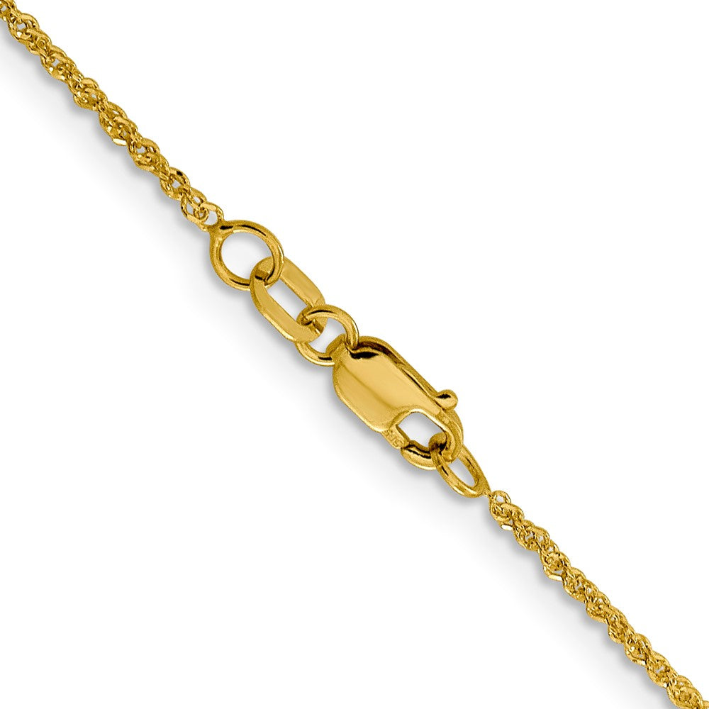 14K 1.3mm Sparkle Singapurkette Halskette
