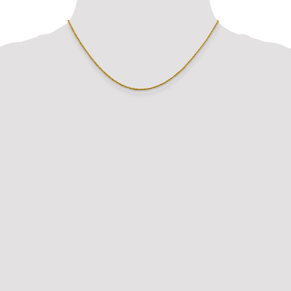 14K 1.3mm Sparkle Singapurkette Halskette