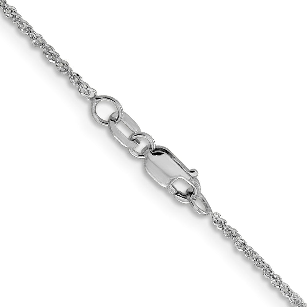 14K Weißgold 1.3mm Sparkle Singapurkette Halskette