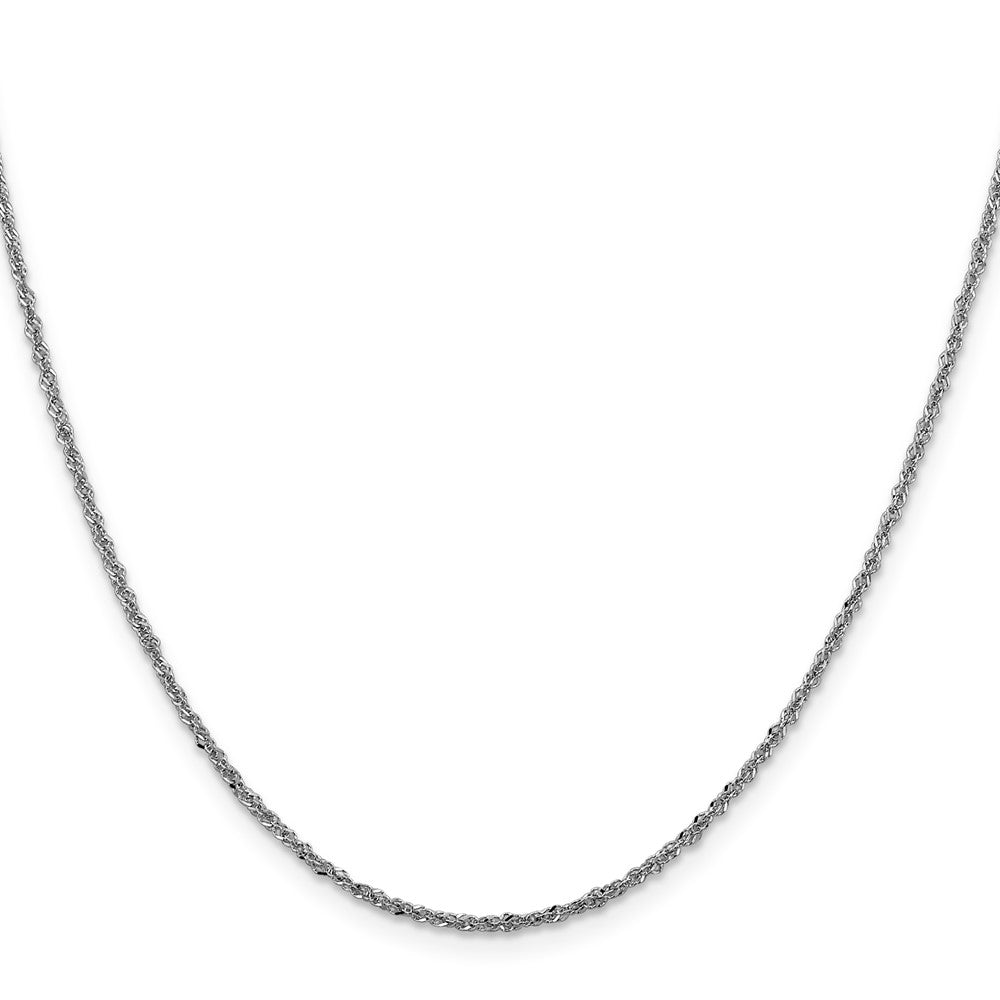 14K Weißgold 1.6mm Sparkle Singapurkette Halskette