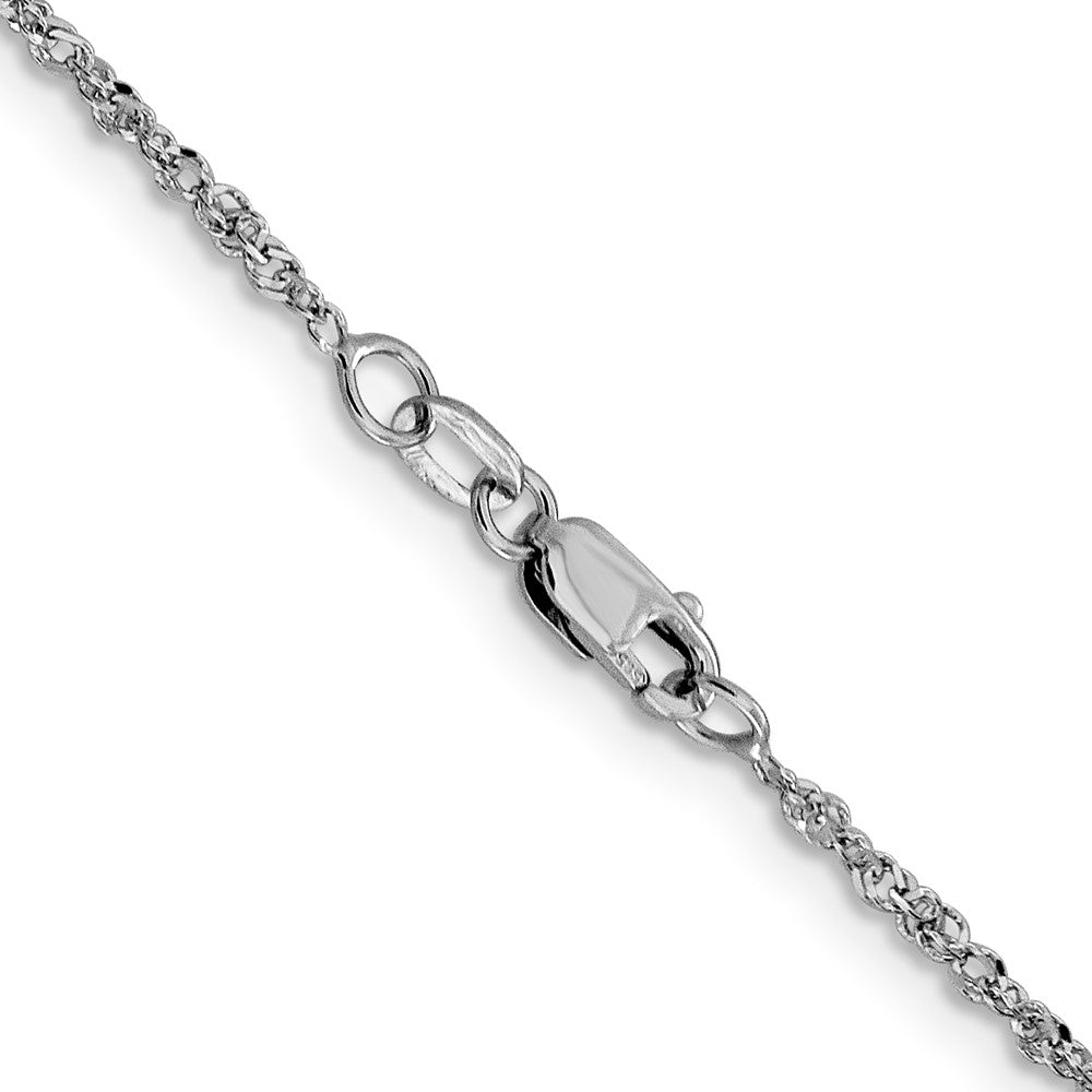14K Weißgold 1.6mm Sparkle Singapurkette Halskette