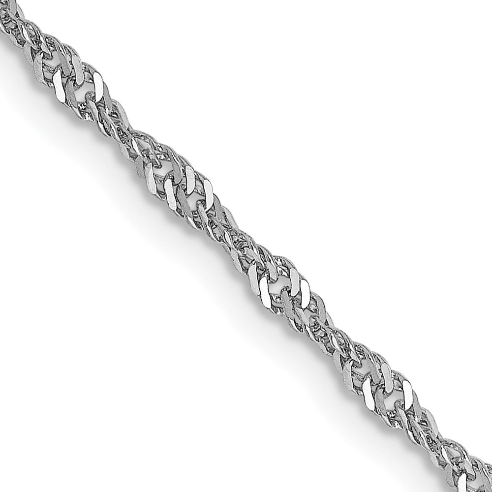 14K Weißgold 1.6mm Sparkle Singapurkette Halskette