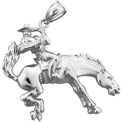 Bucking-Bronco-Pferd-Anhänger aus 14K Gold