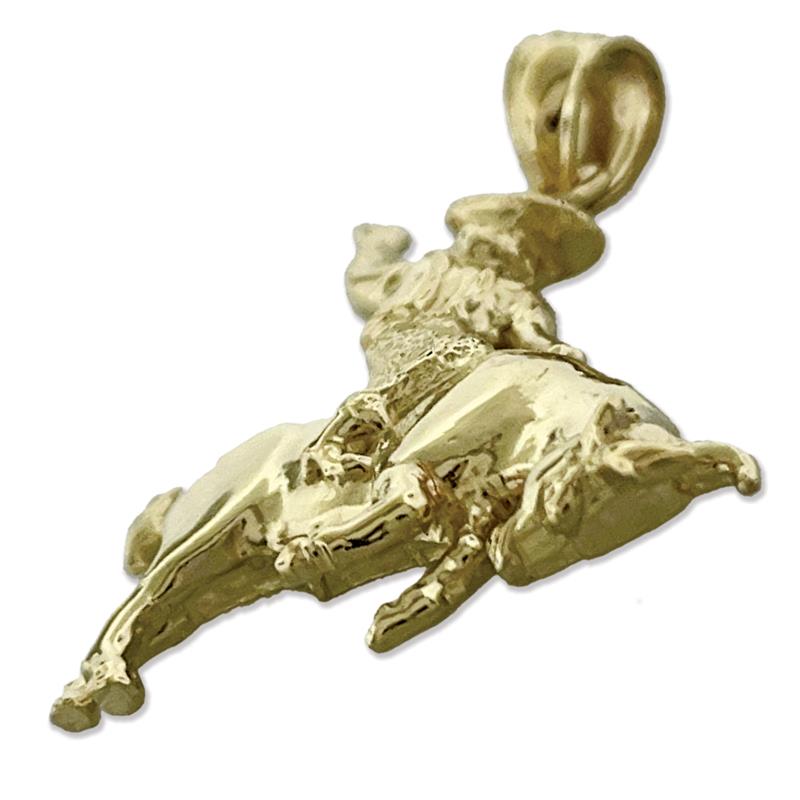 585 Gold Bullriding-Anhänger