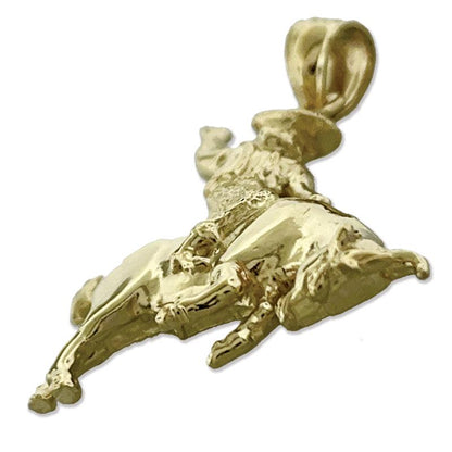 585 Gold Bullriding-Anhänger