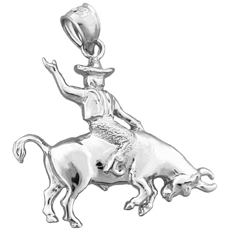 585 Gold Bullriding-Anhänger