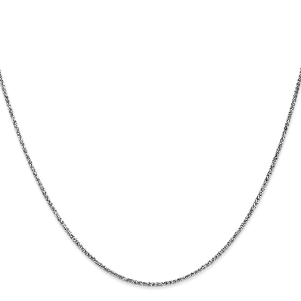 14K Weißgold 1.2mm Ährenkette Halskette