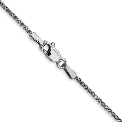 14K Weißgold 1.2mm Ährenkette Halskette