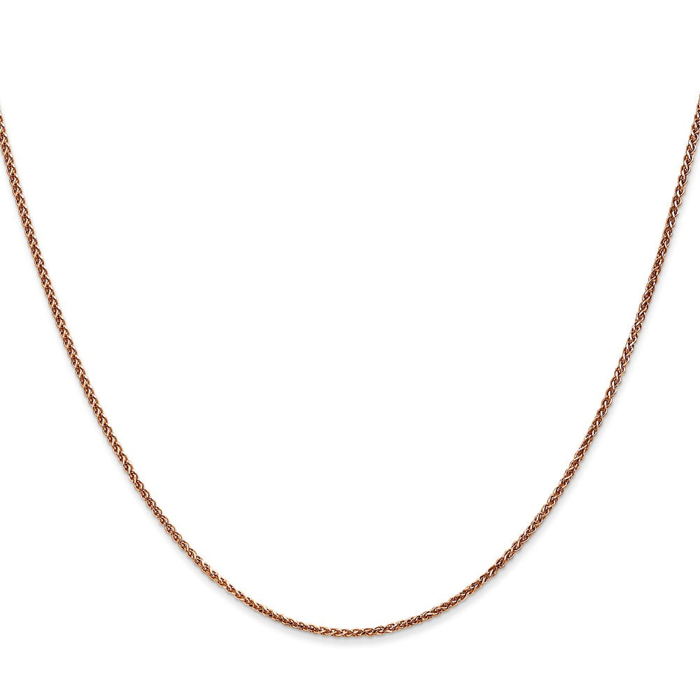 14K Roségold 1.2mm Ährenkette Halskette