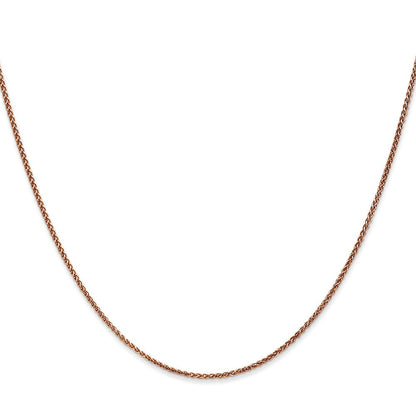 14K Roségold 1.2mm Ährenkette Halskette