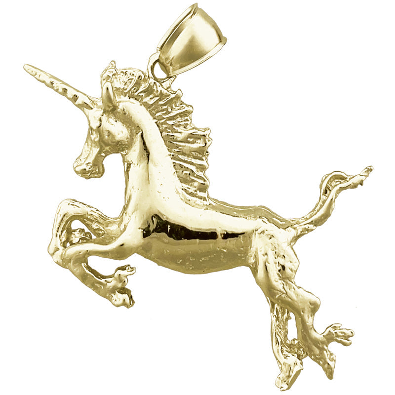 14K Gold 40MM Einhorn-Anhänger