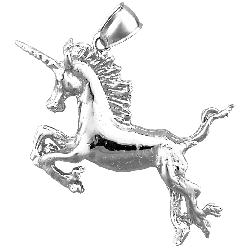 14K Gold 40MM Einhorn-Anhänger