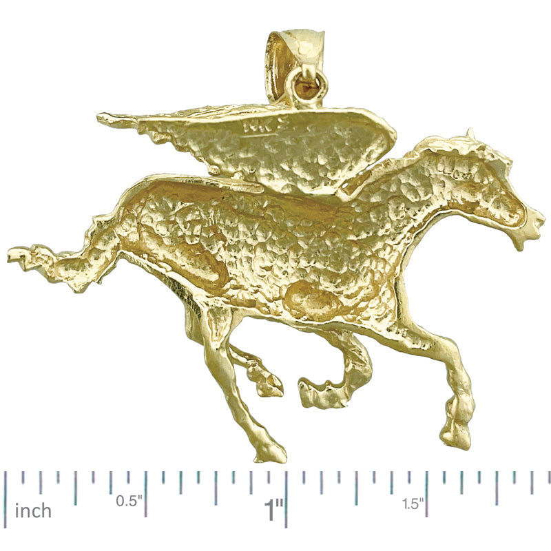 585 Gold Pegasus-Anhänger, 44 mm