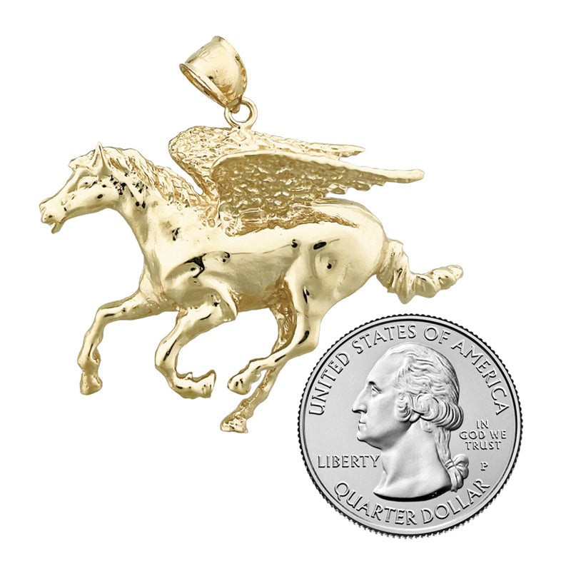 585 Gold Pegasus-Anhänger, 44 mm