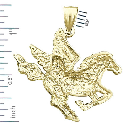 14K Gold Pegasus-Anhänger, 30 mm