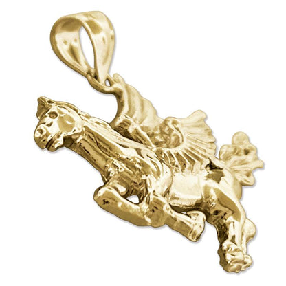 14K Gold Pegasus-Anhänger, 30 mm