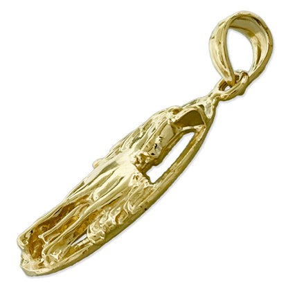14K Gold Einhorn-Charm-Medaillon