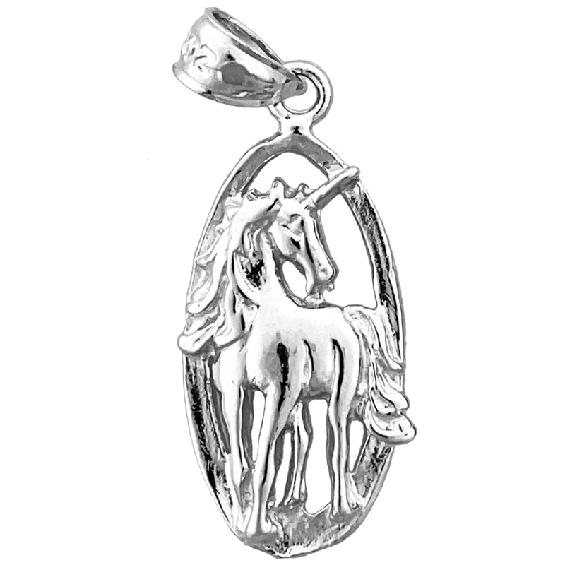 14K Gold Einhorn-Charm-Medaillon