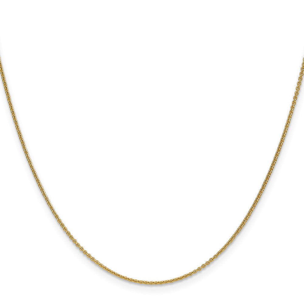 18K Gelbgold 1.15mm Diamantiert Ankerkette mit Fantasie Karabinerverschluss Halskette