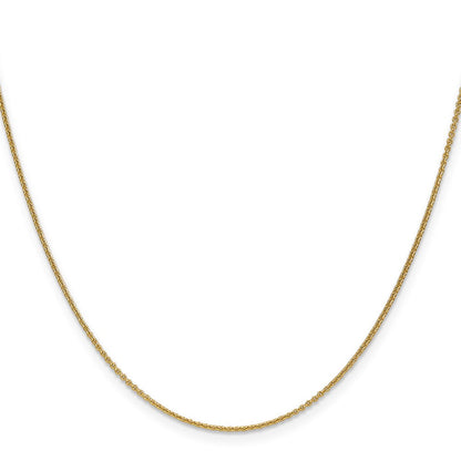 18K Gelbgold 1.15mm Diamantiert Ankerkette mit Fantasie Karabinerverschluss Halskette