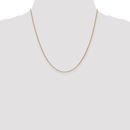 18K Gelbgold 1.15mm Diamantiert Ankerkette mit Fantasie Karabinerverschluss Halskette