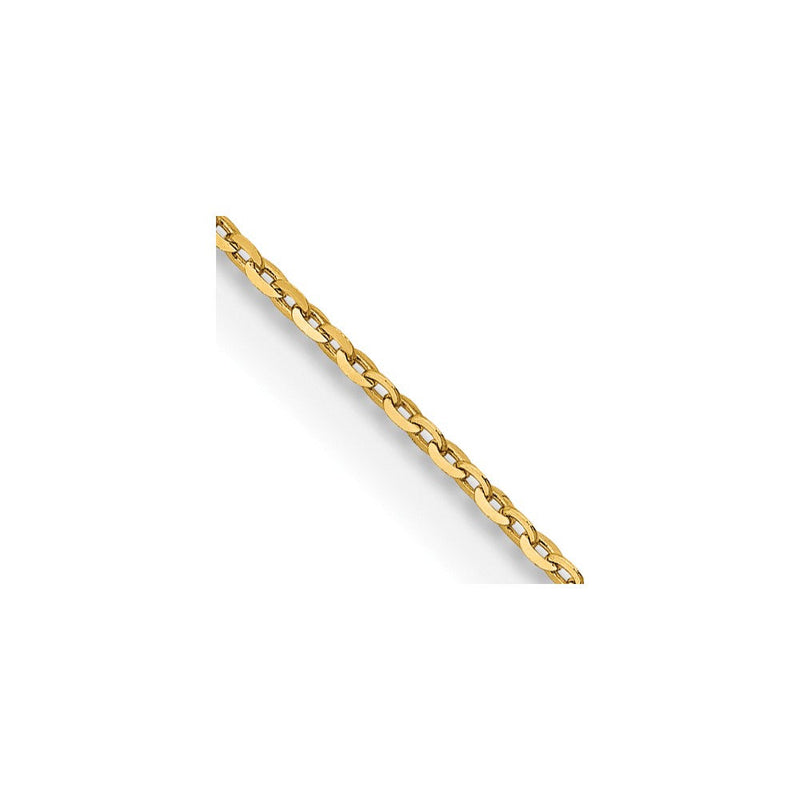 18K Gelbgold 1.15mm Diamantiert Ankerkette mit Fantasie Karabinerverschluss Halskette