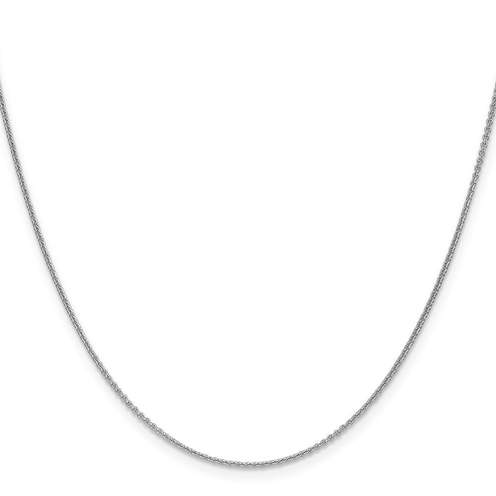 18K Weißgold 1.15mm Diamantiert Ankerkette mit Fantasie Karabinerverschluss Halskette